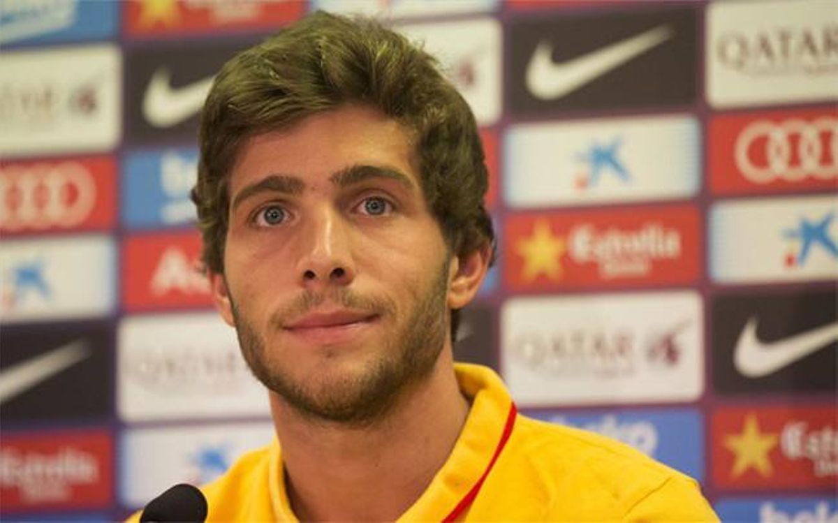 Sergi Roberto, en rueda de prensa Sergi Roberto, en rueda de prensa