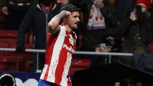 Rodrigo De Paul celebra un gol del Atlético