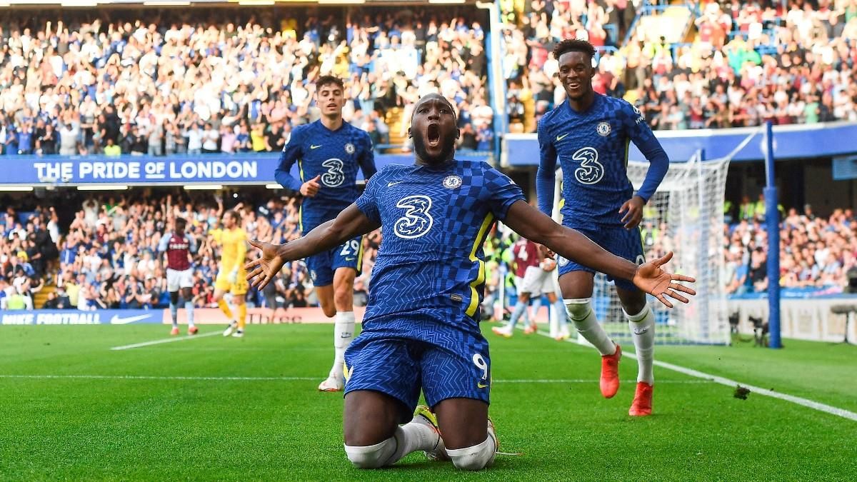 Lukaku celebrando su primer gol Lukaku celebrando su primer gol