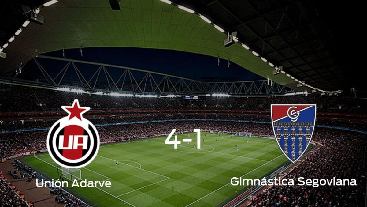El Unión Adarve consigue la victoria ante la Gimnástica Segoviana con una goleada (4-1)