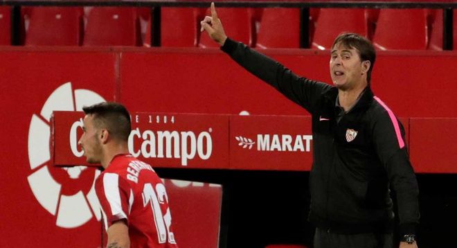 Lopetegui, durante el encuentro frente al Athletic. Lopetegui, durante el encuentro frente al Athletic.