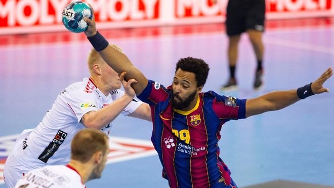Imagen del duelo entre Barça y Aalborg de la fase de grupos Imagen del duelo entre Barça y Aalborg de la fase de grupos