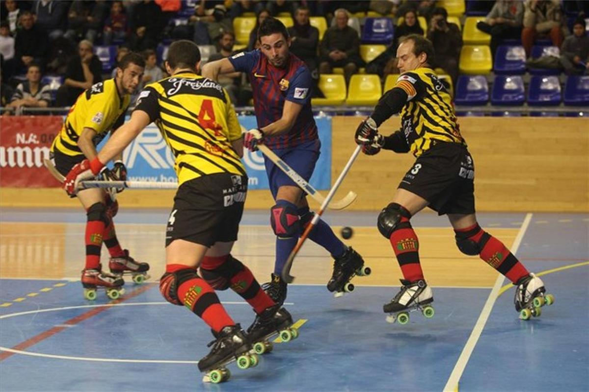 El Noia, en un partido ante el Barça El Noia, en un partido ante el Barça