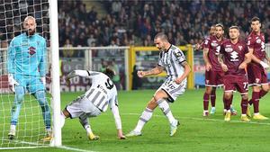 Una acción del partido entre la Juventus y el Torino del pasado octubre de 2022