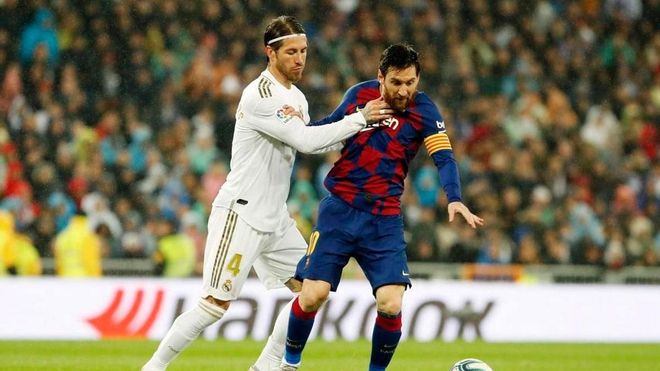 Messi y Sergio Ramos en el Clásico de la temporada pasada Messi y Sergio Ramos en el Clásico de la temporada pasada