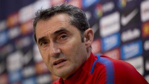 Ernesto Valverde, entrenador del FC Barcelona, en rueda de prensa Ernesto Valverde, entrenador del FC Barcelona, en rueda de prensa