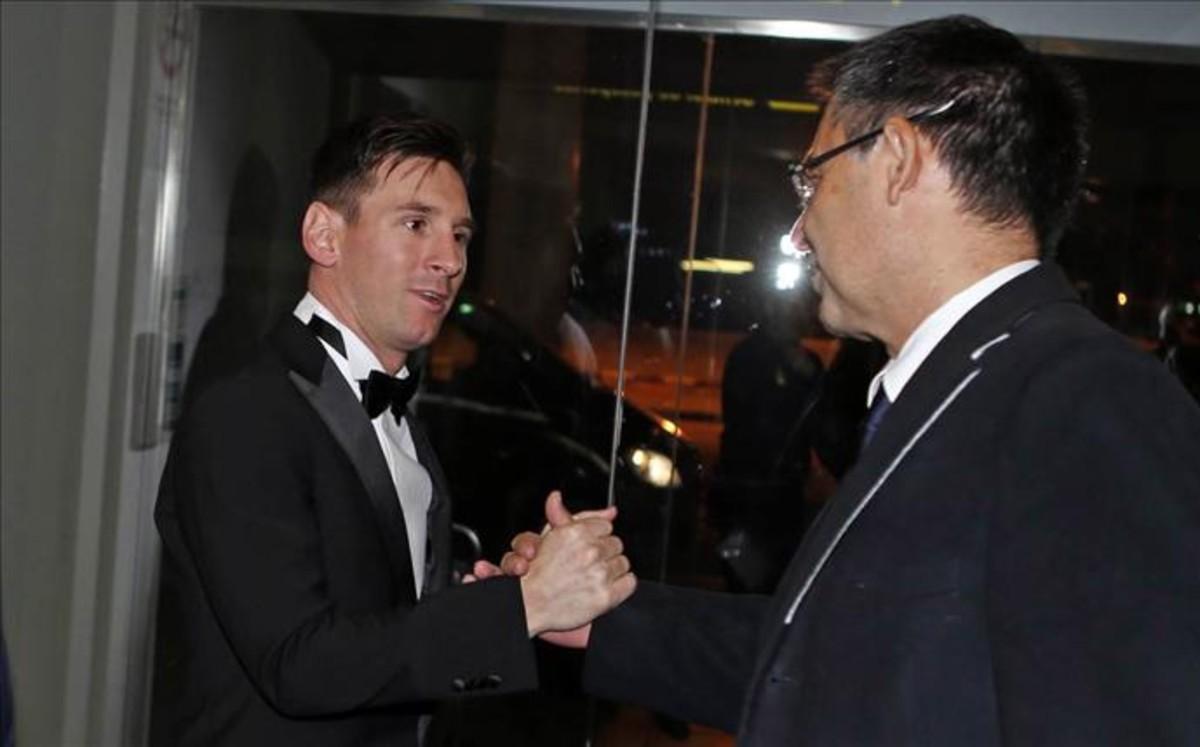 Messi y Bartomeu, juntos Messi y Bartomeu, juntos