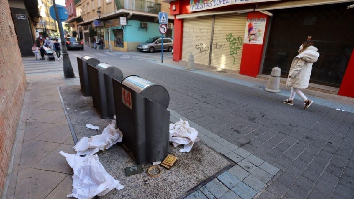 El contenedor en el que se ha encontrado el cráneo. El contenedor en el que se ha encontrado el cráneo.