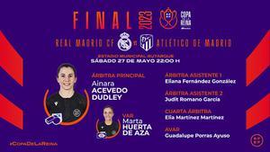 Ainara Acevedo Dudley será la colegiada principal en la Final de la Copa De La Reina