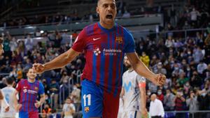 Ferrao celebra un gol con el Barça | DAVID RAMIREZ