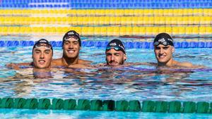 Nadadores españoles en la concentración de Palma