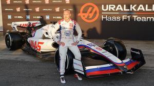 Mazepin, al volante del Haas en Barcelona, antes de su despido