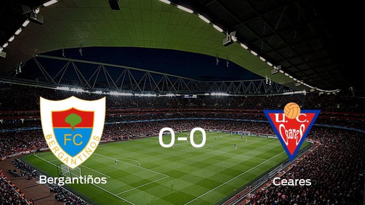El Bergantiños y el UC Ceares no encuentran el gol y se reparten los puntos (0-0)