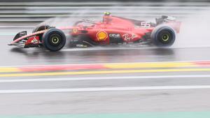El español Carlos Sáinz (Ferrari) en el Gran Premio de Bélgica 2023, en el circuito Spa-Francorchamps.
