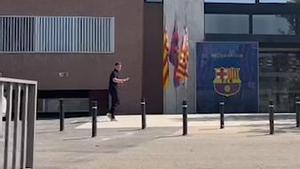 Ter Stegen llegando a las oficinas del club para la renovación