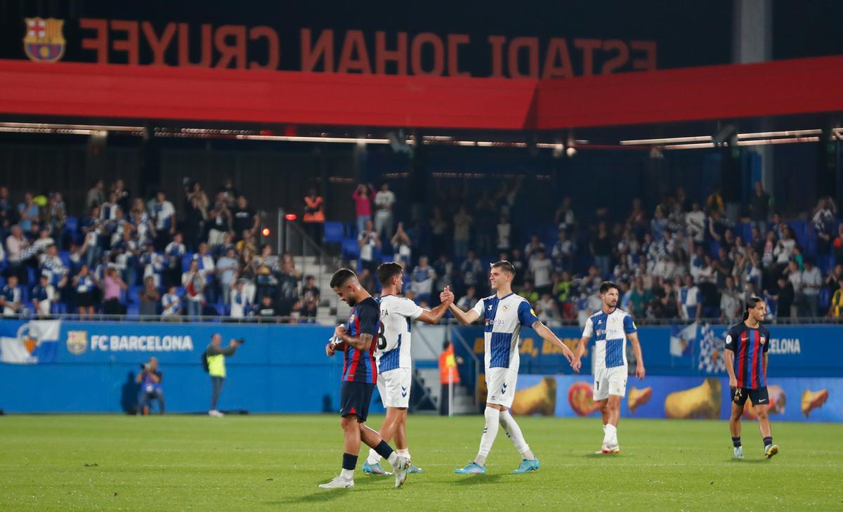 El Barça Atlètic ha perdido la inexpugnabilidad en el Johan Cruyff y acumula tres derrotas consecutivas