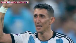Las lágrimas de Di María tras su gol en la final del Mundial