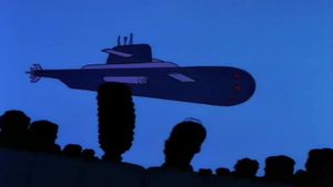 Submarino ruso perseguido por un patrullero británico Submarino ruso perseguido por un patrullero británico