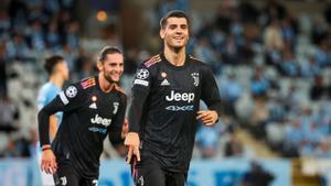 Morata cerró la goleada de la Juventus al Malmö