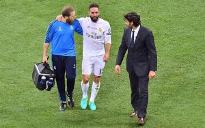 Carvajal abandonó el campo entre lágrimas Carvajal abandonó el campo entre lágrimas