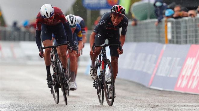 Egan Bernal, durante la etapa Egan Bernal, durante la etapa