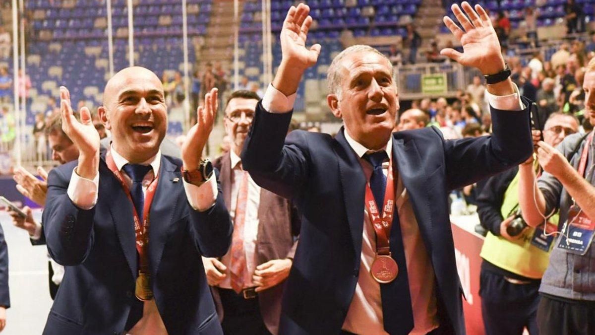 Andreu Plaza y su segundo Miguel Andrés eran todo felicidad Andreu Plaza y su segundo Miguel Andrés eran todo felicidad