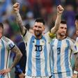 Leo Messi celebra su éxito en el Mundial 2022.