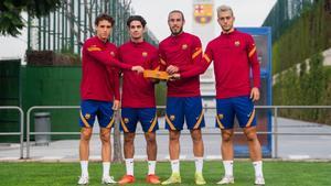 Los cuatro nuevos capitanes del Barça B para la temporada 2020/21