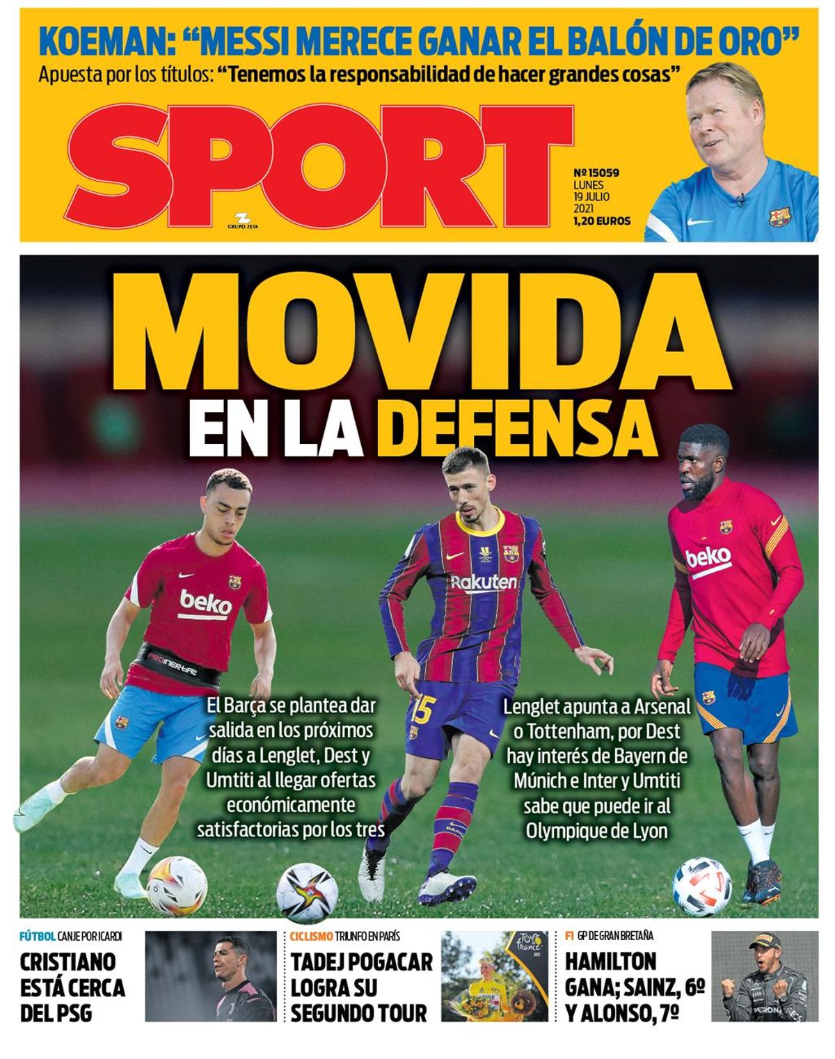 Portada 19/07/2021 Portada 19/07/2021