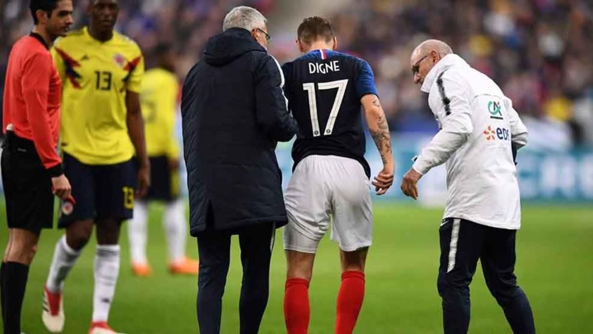 Digne no pudo terminar el Francia-Colombia del 23 de marzo. Estará de baja unas tres semanas Digne no pudo terminar el Francia-Colombia del 23 de marzo. Estará de baja unas tres semanas