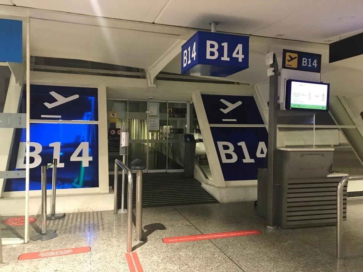Puertas de embarque en el aeropuerto de Bilbao