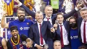 Saras, eufórico tras conquistar la Liga Endesa