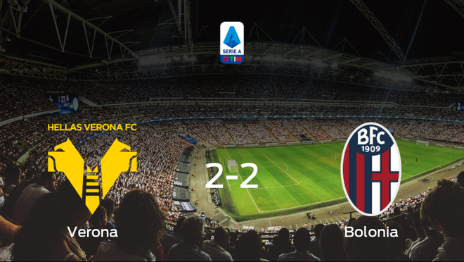 El Hellas Verona y el Bolonia se reparten los puntos tras su empate a dos El Hellas Verona y el Bolonia se reparten los puntos tras su empate a dos