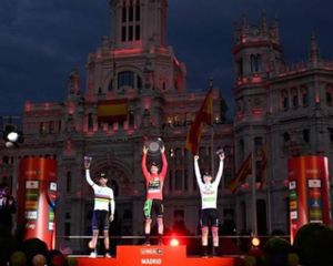 El podio de la pasada Vuelta a España El podio de la pasada Vuelta a España