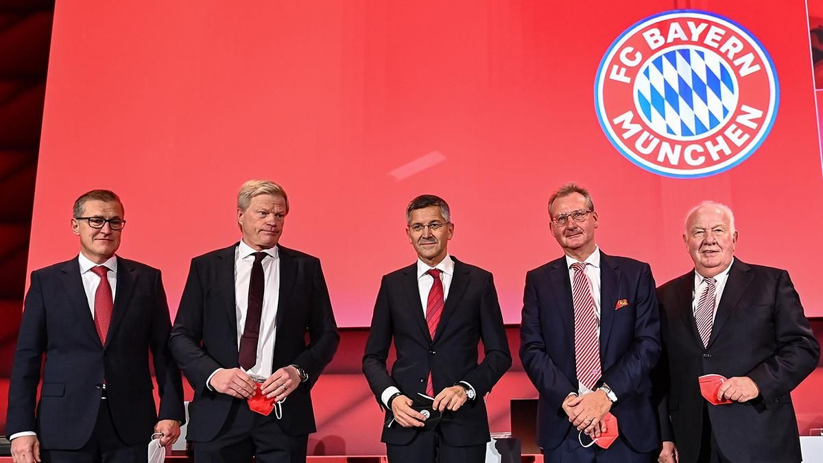 Los miembros de la junta directiva del FC Bayern Múnich Jan-Christian Dreesen, Oliver Kahn, Herbert Hainer, Dieter Mayer y Walter Mennekes Los miembros de la junta directiva del FC Bayern Múnich Jan-Christian Dreesen, Oliver Kahn, Herbert Hainer, Dieter Mayer y Walter Mennekes
