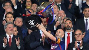 Iniesta está disfrutando de sus últimos días de blaugrana Iniesta está disfrutando de sus últimos días de blaugrana