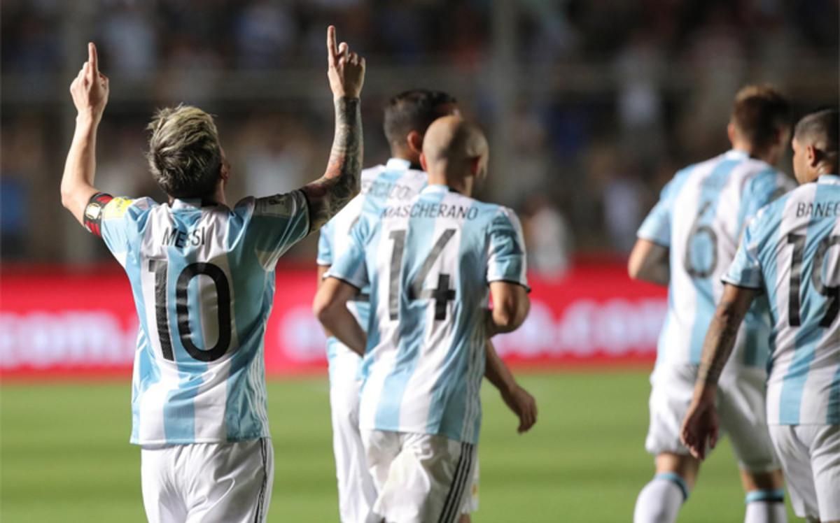 Leo Messi celebra su gol en el reciente Argentina - Colombia Leo Messi celebra su gol en el reciente Argentina - Colombia