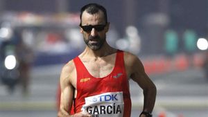 García Bragado entrena en el mismo horario que el resto de la población García Bragado entrena en el mismo horario que el resto de la población