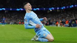Foden celebra el cuarto gol del Manchester City