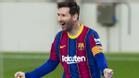 El Spotify Camp Nou reclama, de nuevo, la vuelta de Messi en el minuto 10