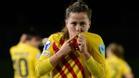 Claudia Pina celebra su gol ante el Madrid