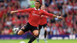 Ronaldo en su último partido con el United