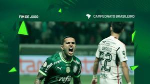 Imagen del encuentro sin goles entre Palmeiras y Flamengo