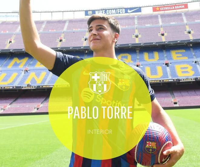 Pablo Torre: Un futbolista prometedor. Pese a que tendrá ficha del filial, el centrocampista podría ser una de las sorpresas de la temporada si Xavi le da cierto recorrido en el primer equipo