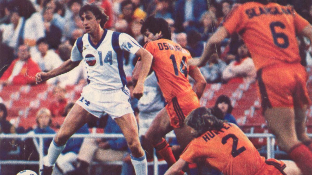 Johan Cruyff con la camiseta de Los Ángeles Aztecs en 1979