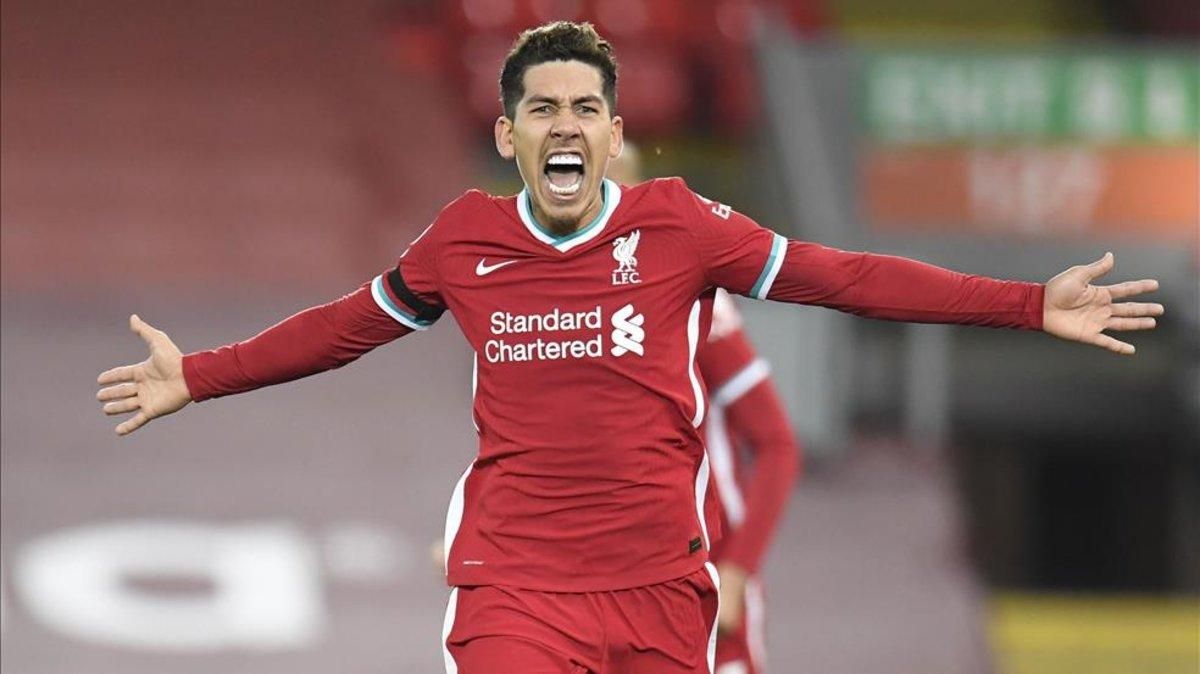 Firmino celebra con una sonrisa de oreja a oreja el gol del triunfo Firmino celebra con una sonrisa de oreja a oreja el gol del triunfo