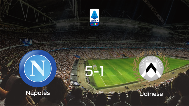 El Nápoles suma tres puntos tras pasar por encima del Udinese (5-1) El Nápoles suma tres puntos tras pasar por encima del Udinese (5-1)