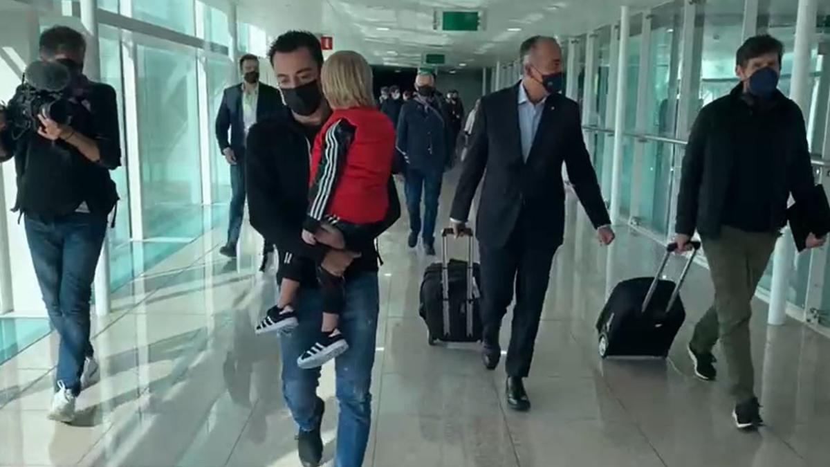 Así ha sido la llegada de Xavi a Barcelona