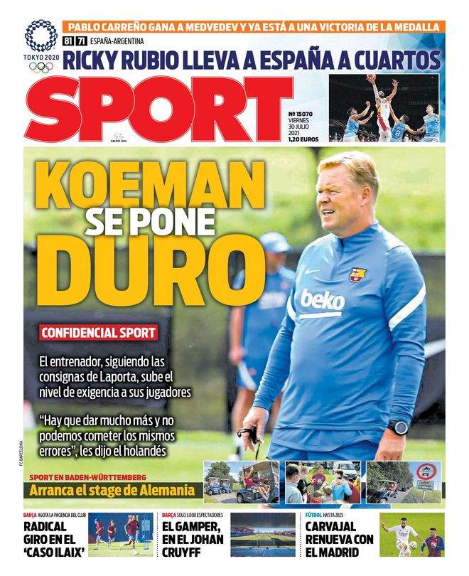 Esta es la portada de SPORT Esta es la portada de SPORT