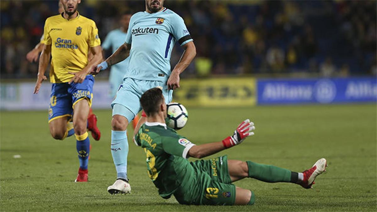 LALIGA | Las Palmas - FC Barcelona (1-1): Chichizola cometió una mano clara que Mateu no señaló